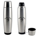 24 Oz. Stainless Steel Vacuum Flask w/ Lid & Cup